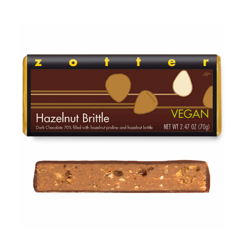 Zotter - Filled Chocolate - Hazelnut Brittle - Haversack Sales