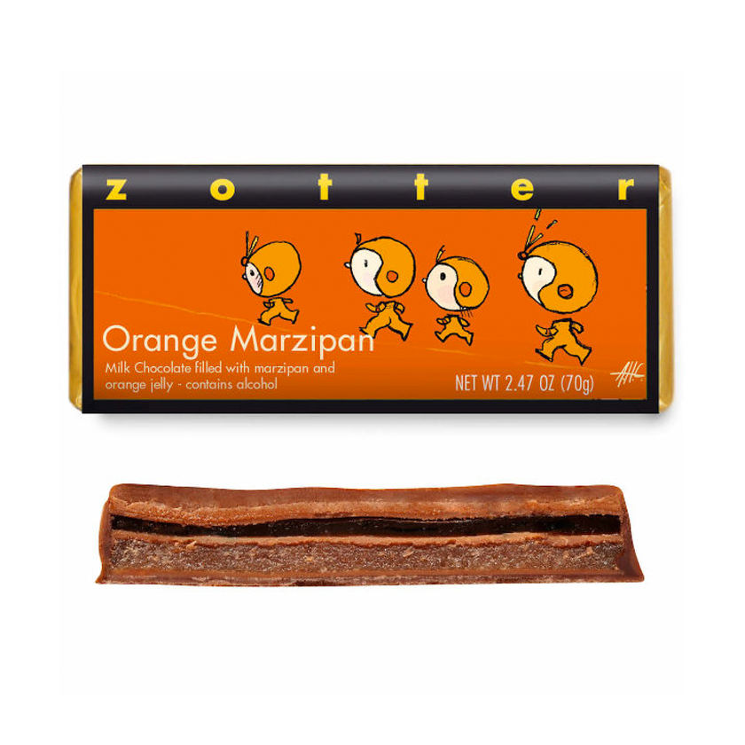 Zotter Filled Chocolate - Orange Marzipan