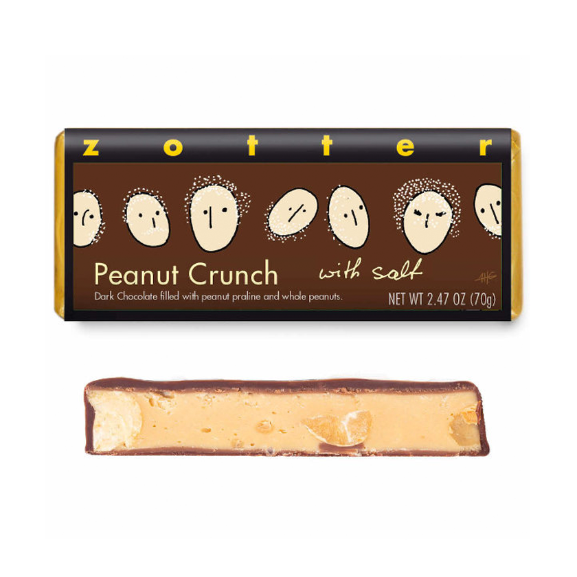 Zotter Filled Chocolate - Peanut Crunch with Salt