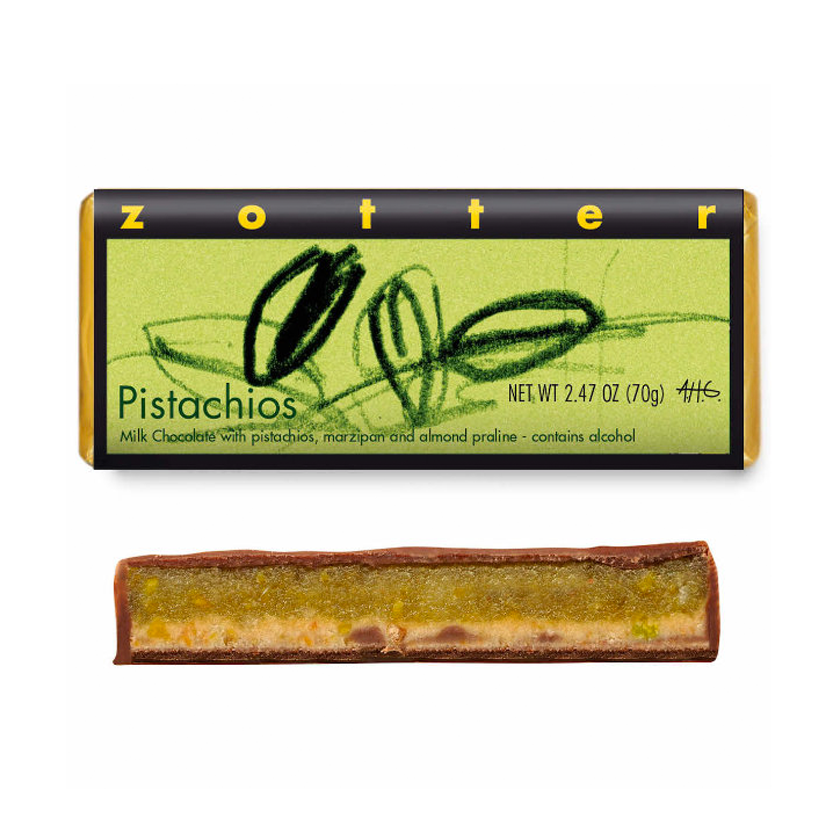 Zotter Filled Chocolate - Pistachios