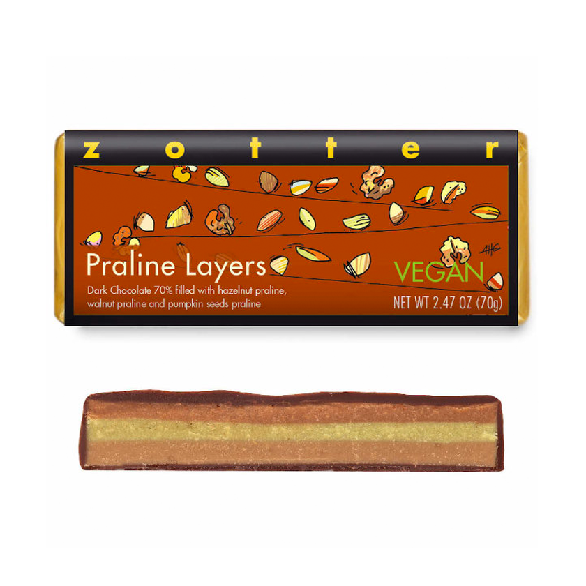 Zotter Filled Chocolate - Praline Layers