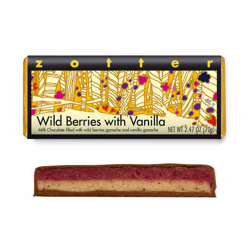 Zotter Filled Chocolate - Wild Berries with Vanilla