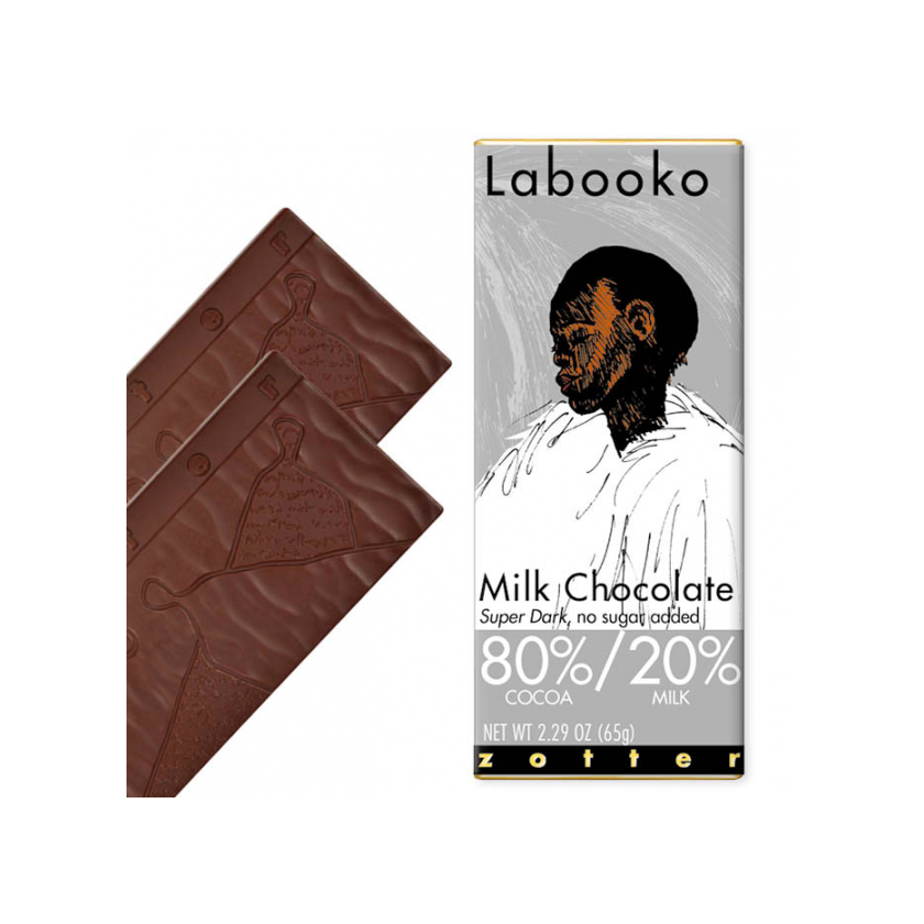 Zotter Labooko - 80%/20% Milk Chocolate Super Dark
