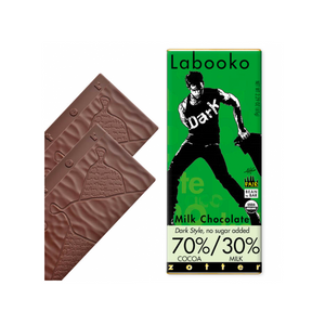 Zotter Labooko - Milk chocolate 70%/30% dark style with no sugar