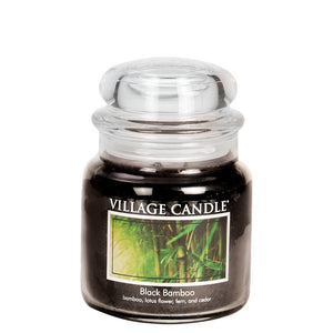 Village Candle - Black Bamboo - Medium Glass Dome