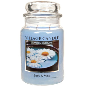 Village Candle - Body & Mind - Large Glass Dome