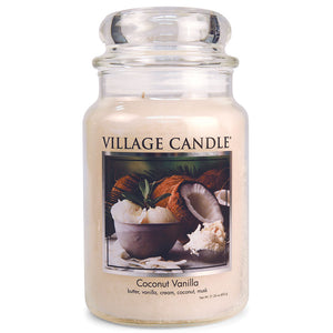 Village Candle - Coconut Vanilla - Large Glass Dome