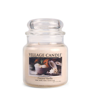 Village Candle - Coconut Vanilla - Medium Glass Dome