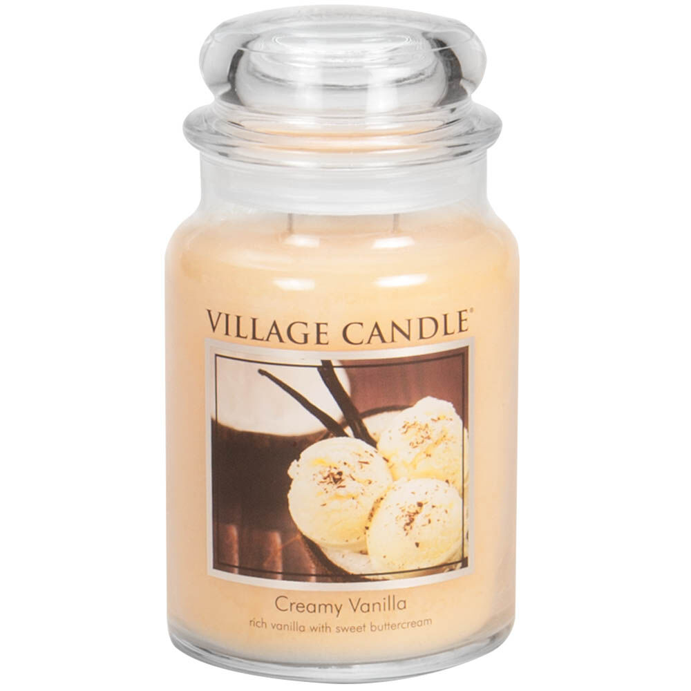 Village Candle - Creamy Vanilla - Large Glass Dome