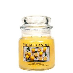Village Candle - Fresh Lemon - Medium Glass Dome