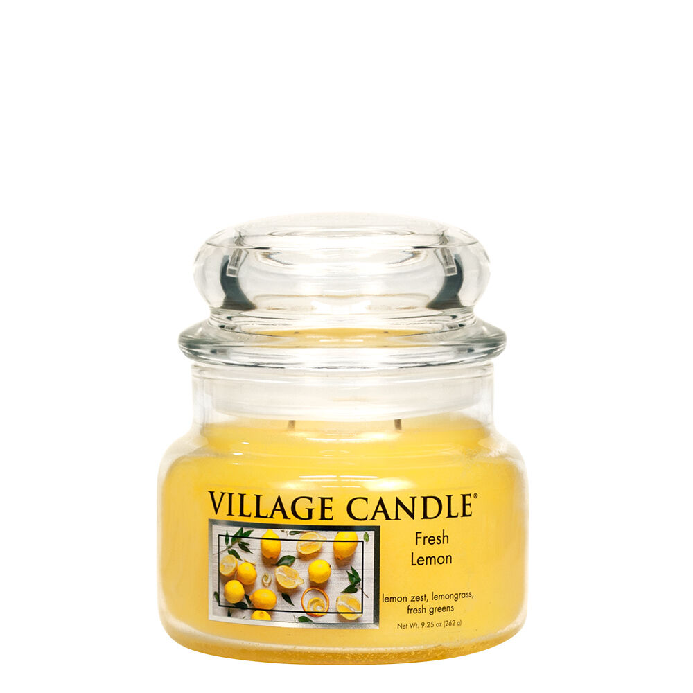 Village Candle - Fresh Lemon - Small Glass Dome