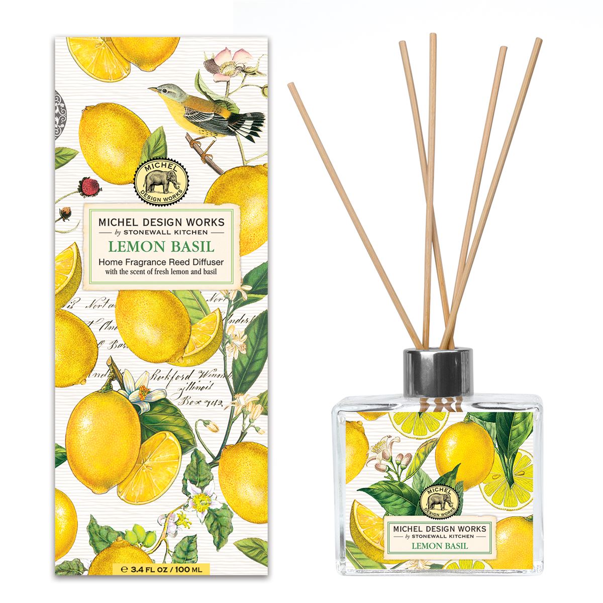 Michel Design Works - Lemon Basil Home Fragrance Reed Diffuser