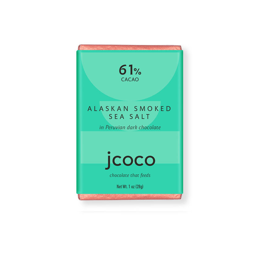 jcoco - Alaskan Smoked Sea Salt Dark Chocolate Bar 1oz
