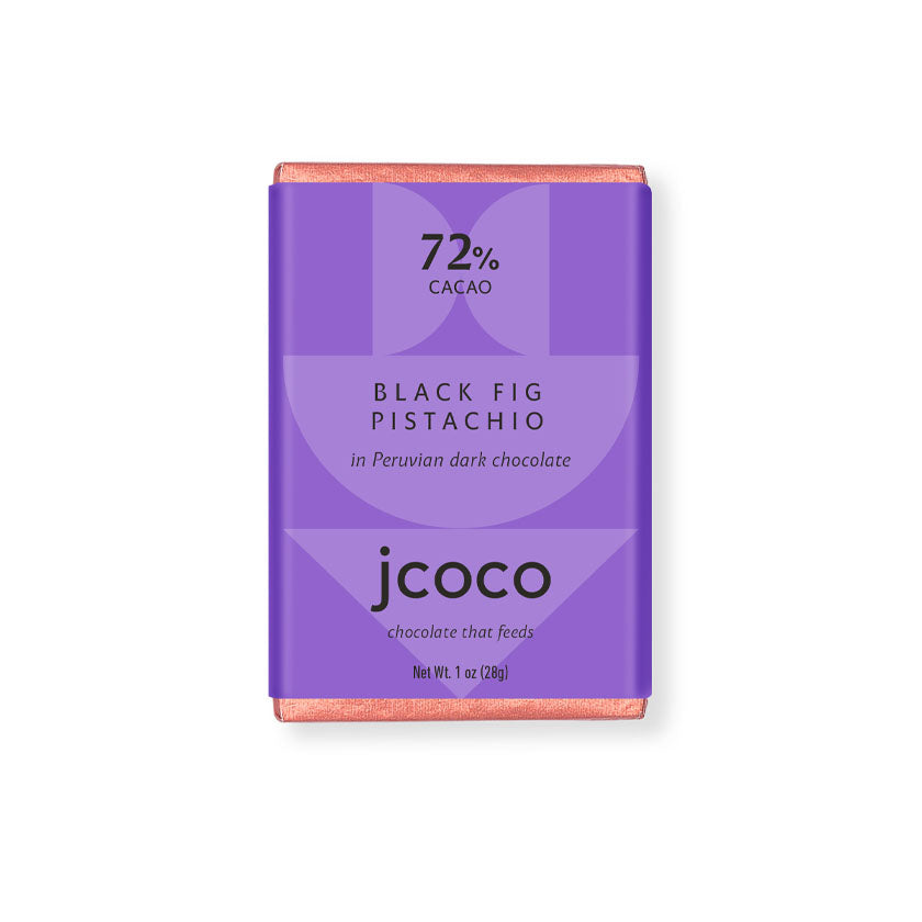 jcoco - Black Fig Pistachio Dark Chocolate Bar 1oz