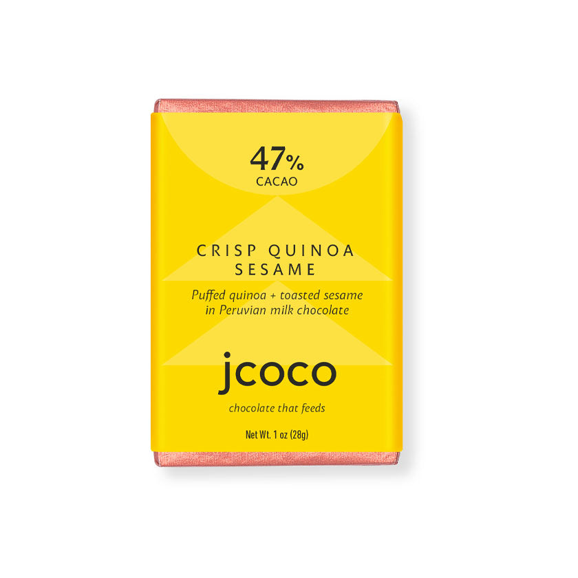 jcoco - Crisp Quinoa Sesame 47% Milk Chocolate Bar 1 oz