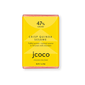 jcoco - Crisp Quinoa Sesame Milk Chocolate Bar 1oz