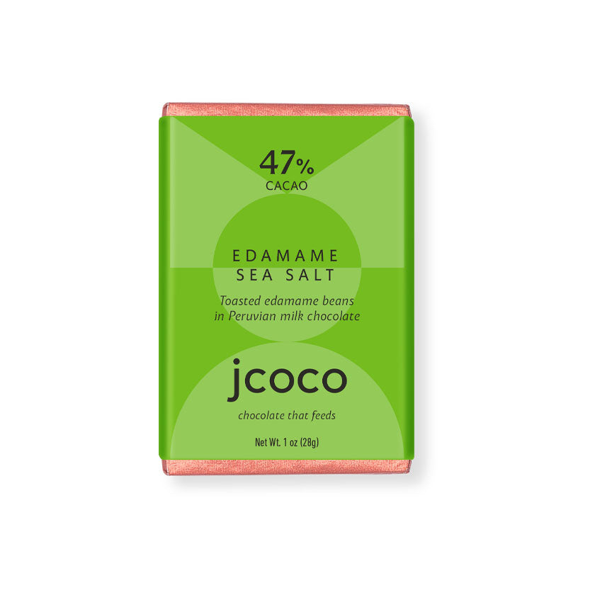 jcoco - Edamame Sea Salt 47% Milk Chocolate Bar 1 oz
