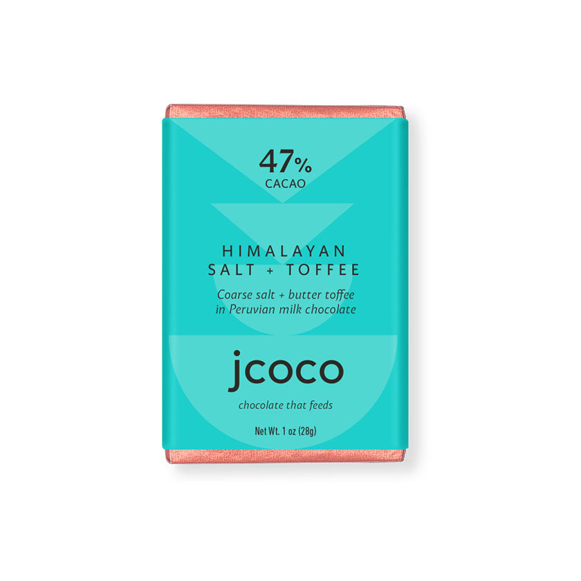 jcoco - Himalayan Sea Salt Toffee 47% Milk Chocolate Bar 1 oz