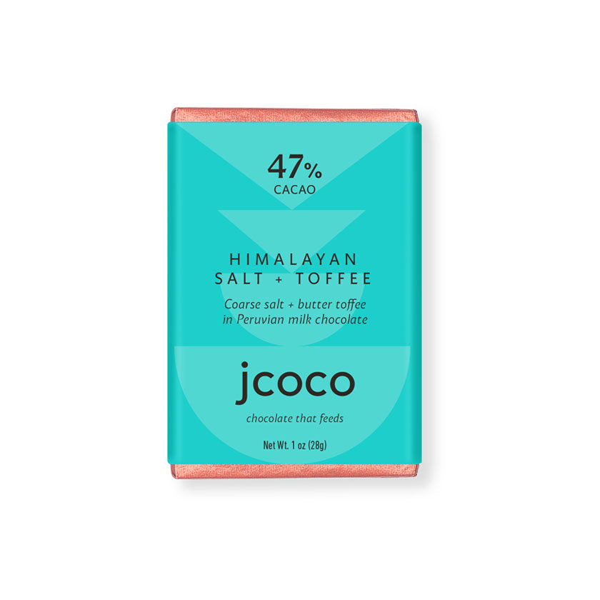 jcoco - Himalayan Sea Salt Toffee Milk Chocolate Bar 1oz