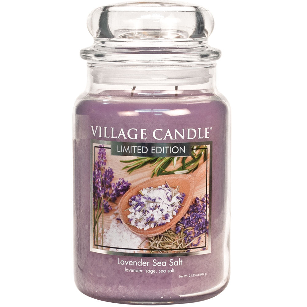 Village Candle - Lavender Sea Salt - Large Glass Dome