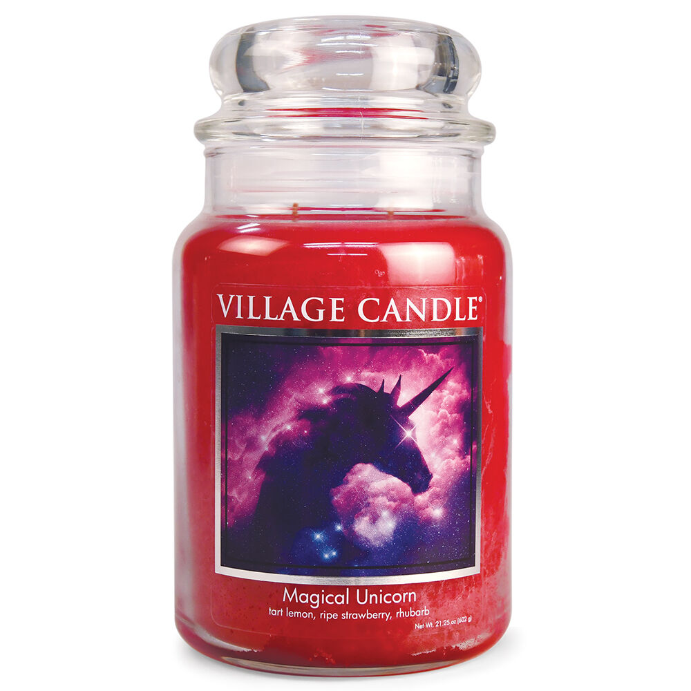 Village Candle - Magical Unicorn - Large Glass Dome