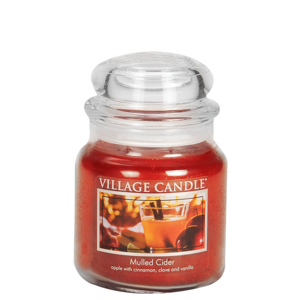 Village Candle - Mulled Cider - Medium Glass Dome