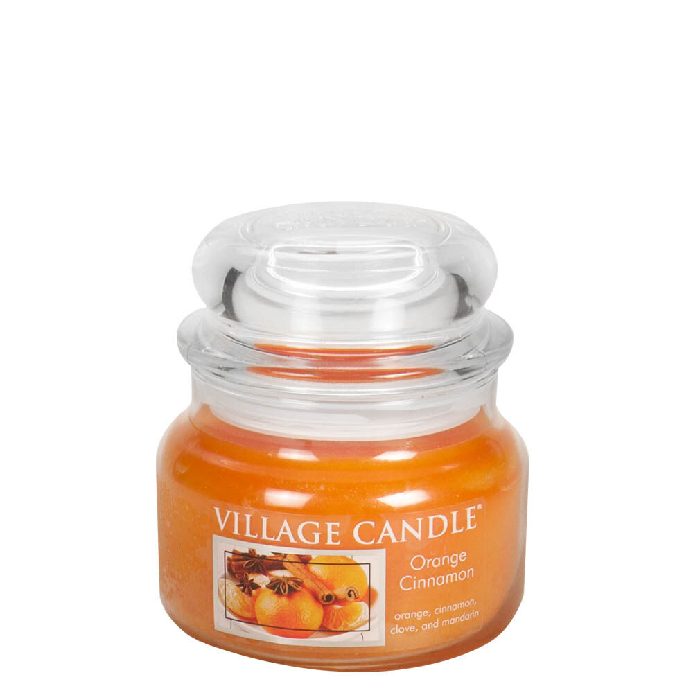 Village Candle - Orange Cinnamon - Small Glass Dome