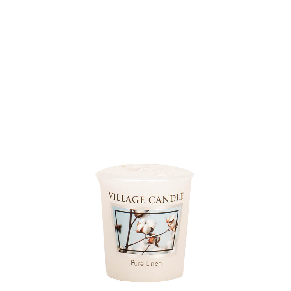 Village Candle - Pure Linen - Wrapped Votive