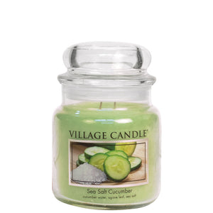 Village Candle - Sea Salt Cucumber - Medium Glass Dome