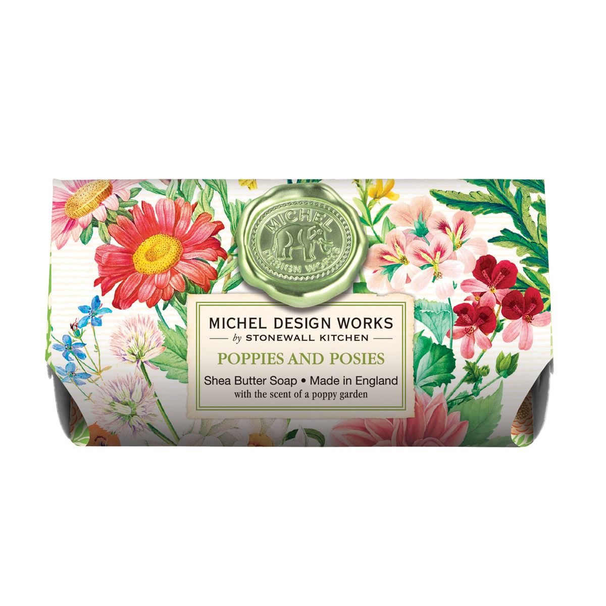 Michel Design Works - Poppies and Posies Large Bath Soap Bar