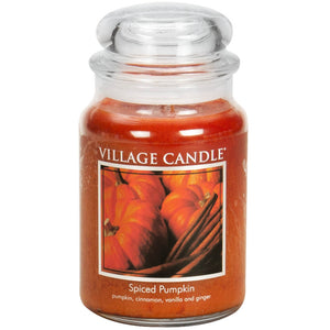 Village Candle - Spiced Pumpkin - Large Glass Dome