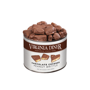 Virginia Diner Chocolate Covered Peanut Brittle Tin 16oz